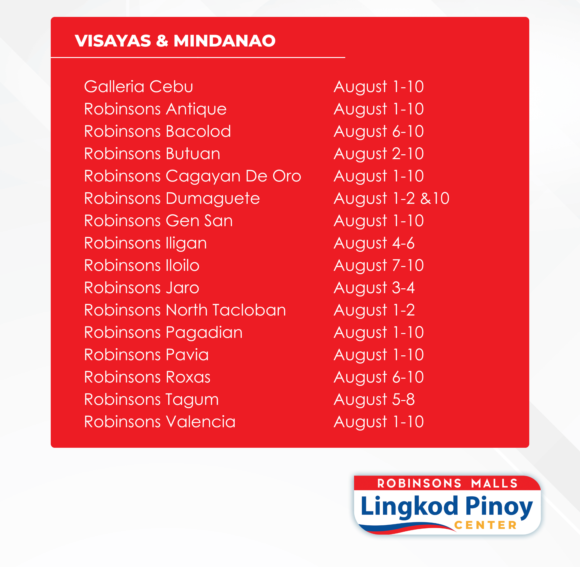 Voter Registration 2025 Robinsons Malls